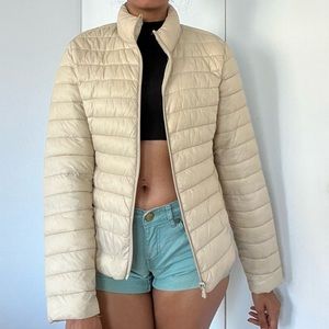 Poofy cream spring jacket